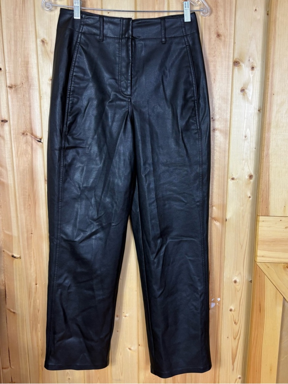 Wilfred Free Ascendant Pant Black Sz 4 High-waisted Vegan Leather utility pants
